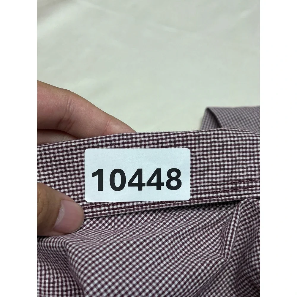 True Religion Mens Gingham Western Pearl Snap Shirt Burgundy XL WYMB409XL5
